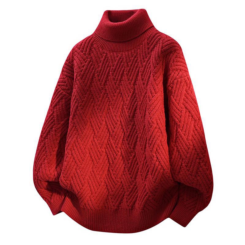 Damer Oversized Polokrage tröja med strukturerat flätmönster Mirla-Eva Jonsson