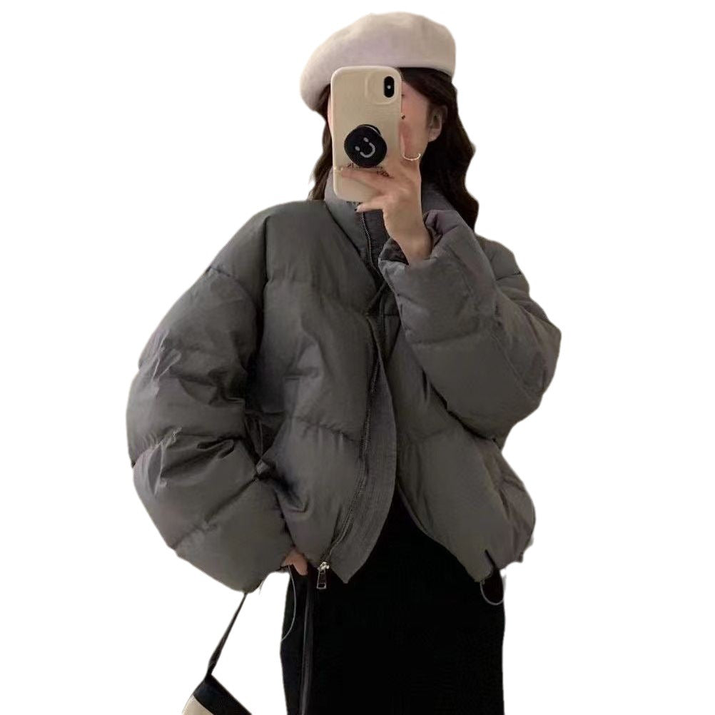 Damer Oversized Pufferjacka med elastisk nederkant och sidofickor med dragkedja Mirla-Eva Jonsson