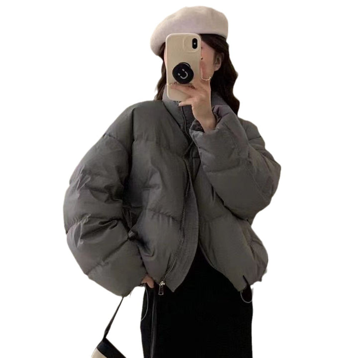 Damer Oversized Pufferjacka med elastisk nederkant och sidofickor med dragkedja Mirla-Eva Jonsson