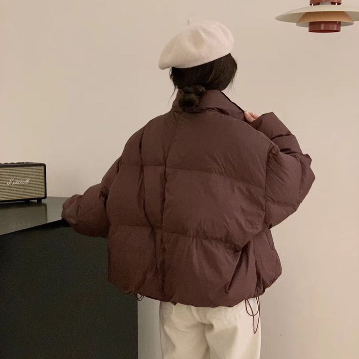 Damer Oversized Pufferjacka med elastisk nederkant och sidofickor med dragkedja Mirla-Eva Jonsson