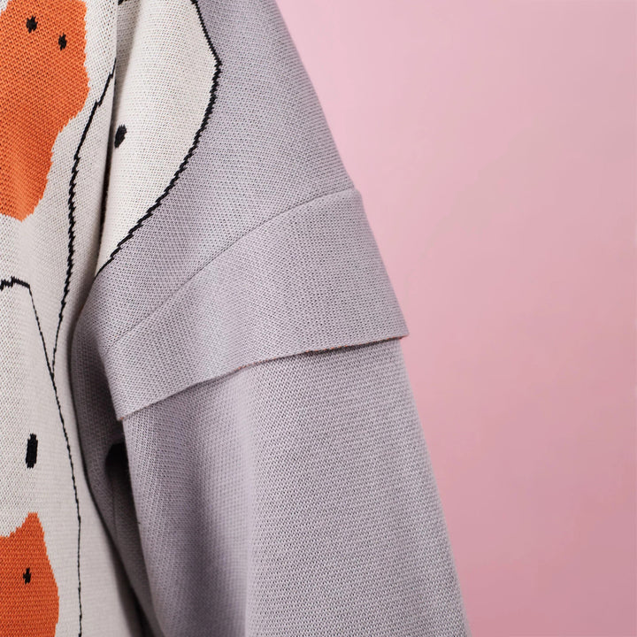 Damer Oversized Pullover med originellt gås-motiv Mirla-Eva Jonsson