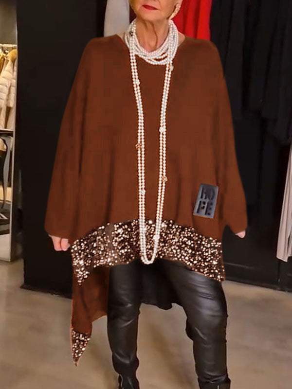 Damer Oversized Pullover med strassdetaljer Mirla-Eva Jonsson