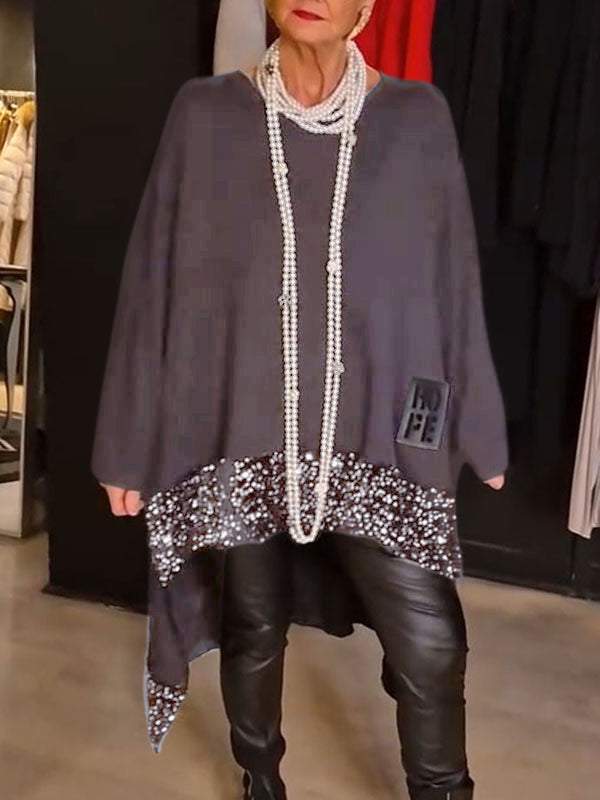 Damer Oversized Pullover med strassdetaljer Mirla-Eva Jonsson