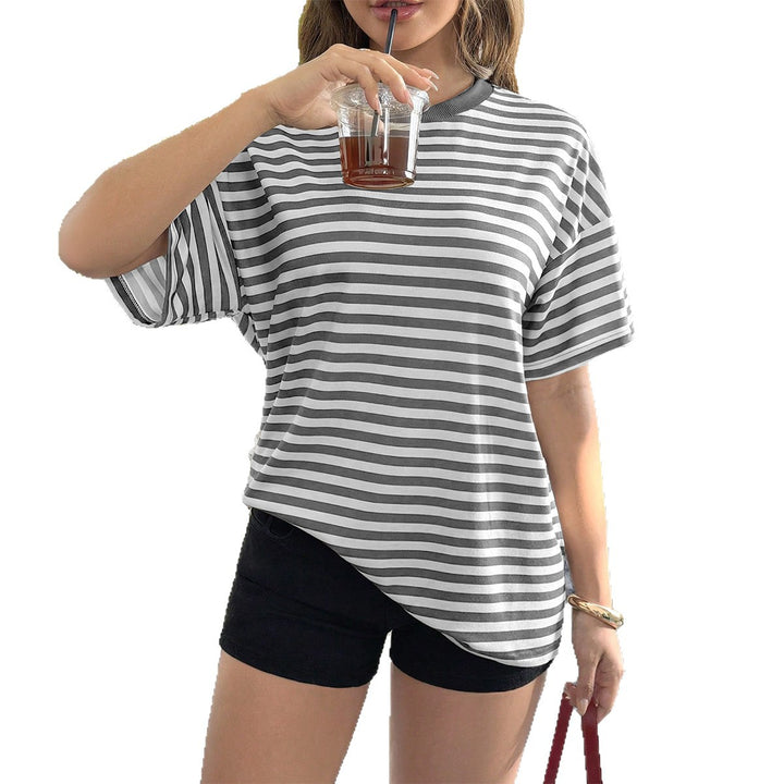 Damer Oversized Randig T-shirt Mirla-Eva Jonsson