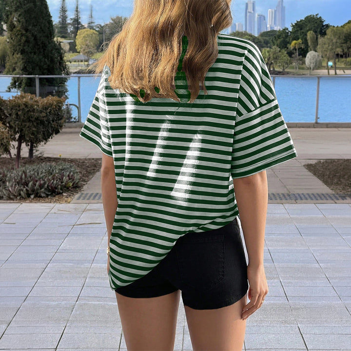 Damer Oversized Randig T-shirt Mirla-Eva Jonsson