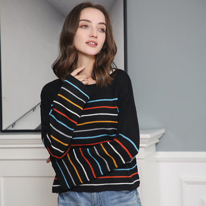 Damer Oversized Randig tröja i mjukt material med vid passform Mirla-Eva Jonsson