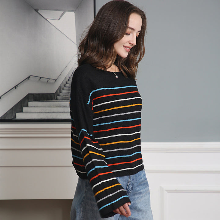Damer Oversized Randig tröja i mjukt material med vid passform Mirla-Eva Jonsson
