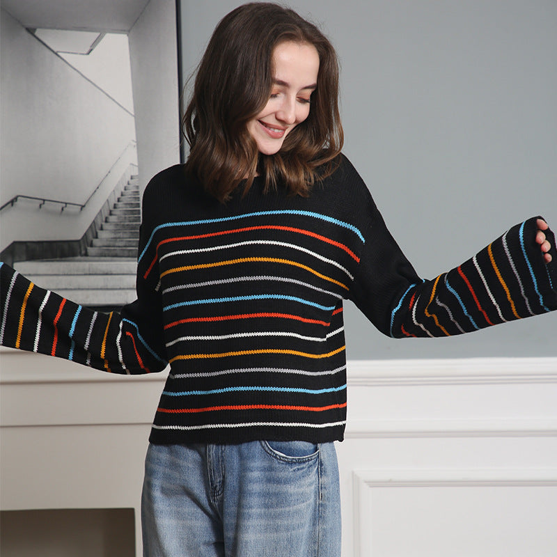 Damer Oversized Randig tröja i mjukt material med vid passform Mirla-Eva Jonsson