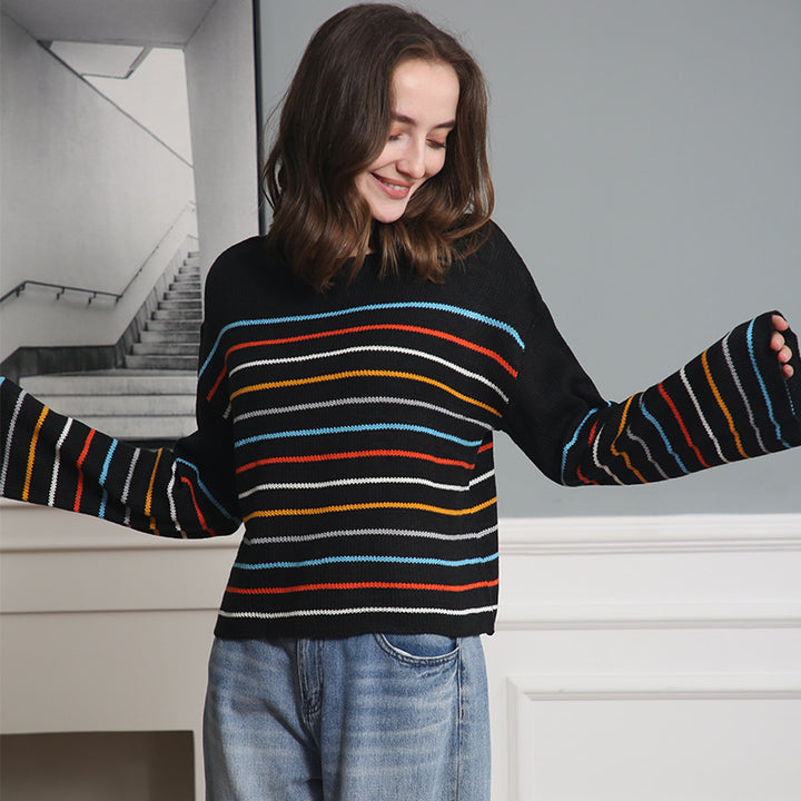 Damer Oversized Randig tröja i mjukt material med vid passform Mirla-Eva Jonsson