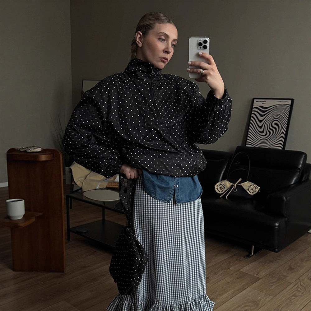 Damer Oversized Regnjacka med prickar Mirla-Eva Jonsson