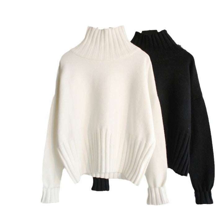 Damer Oversized Rullkragetröja med slitsade ärmar och ribbstruktur Eva Jonsson-Eva Jonsson