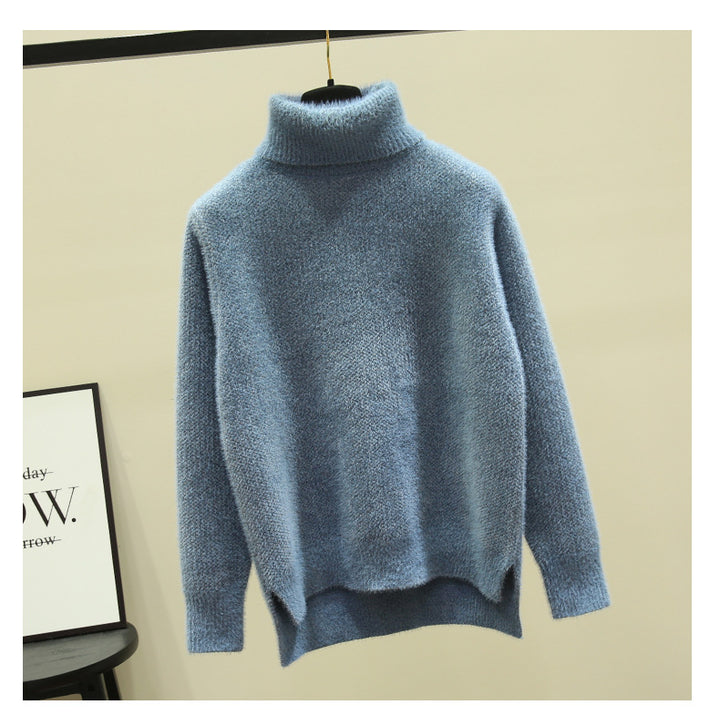 Damer Oversized Rullkragskofta i mjuk stickning Eva Jonsson-Eva Jonsson