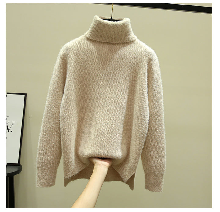 Damer Oversized Rullkragskofta i mjuk stickning Eva Jonsson-Eva Jonsson