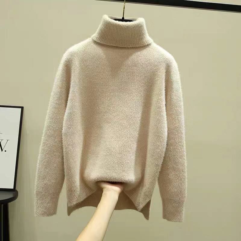 Damer Oversized Rullkragskofta i mjuk stickning Eva Jonsson-Eva Jonsson