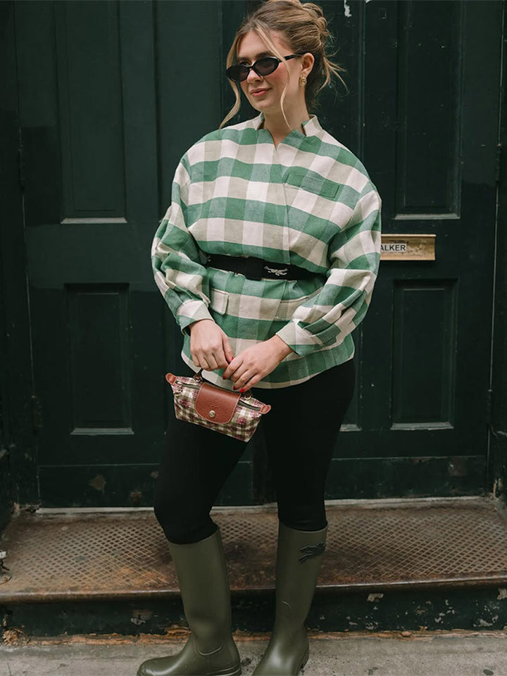 Damer Oversized Rutig Kappor Mirla-Eva Jonsson