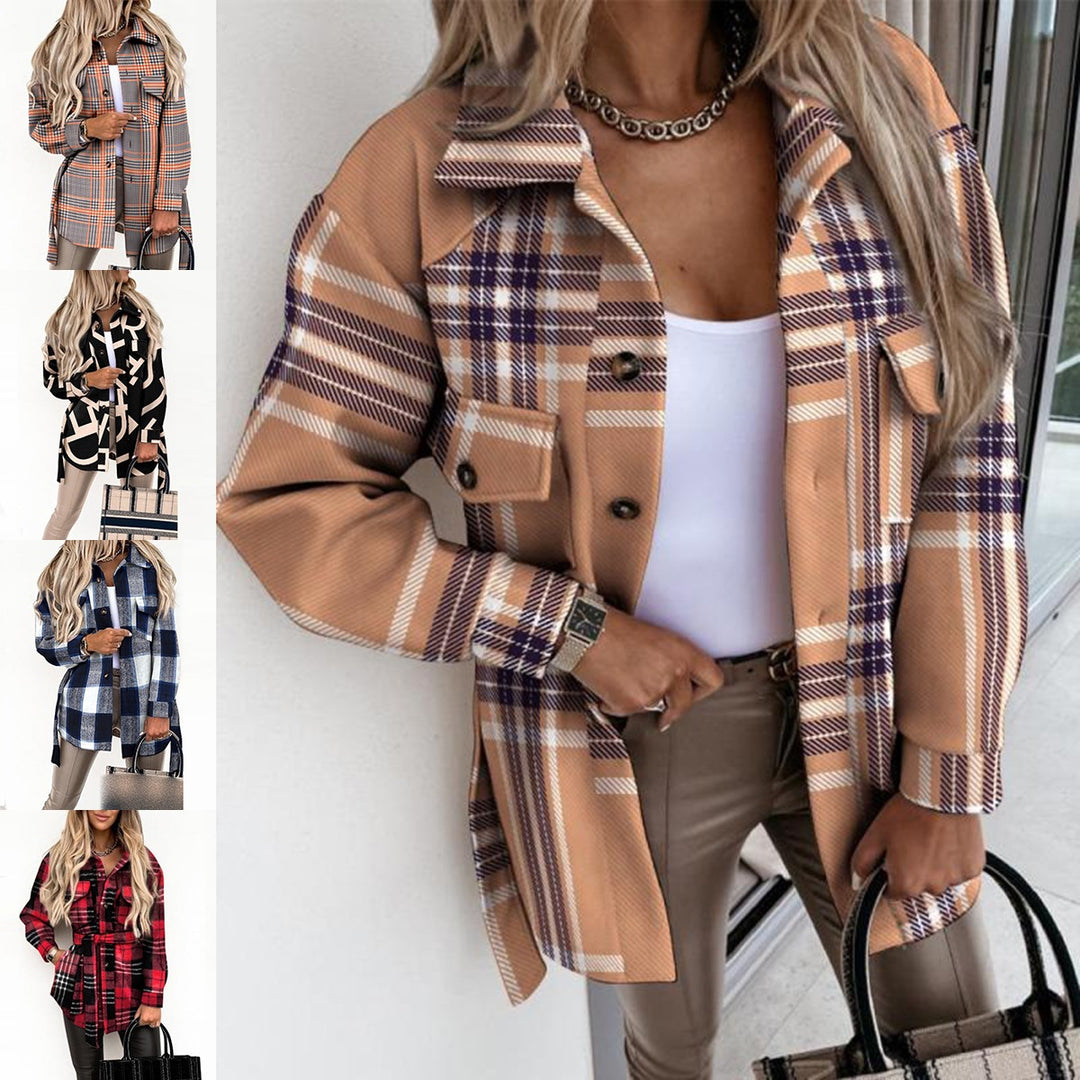 Damer Oversized Rutiga Skjortjacka i mjukt material Mirla-Eva Jonsson