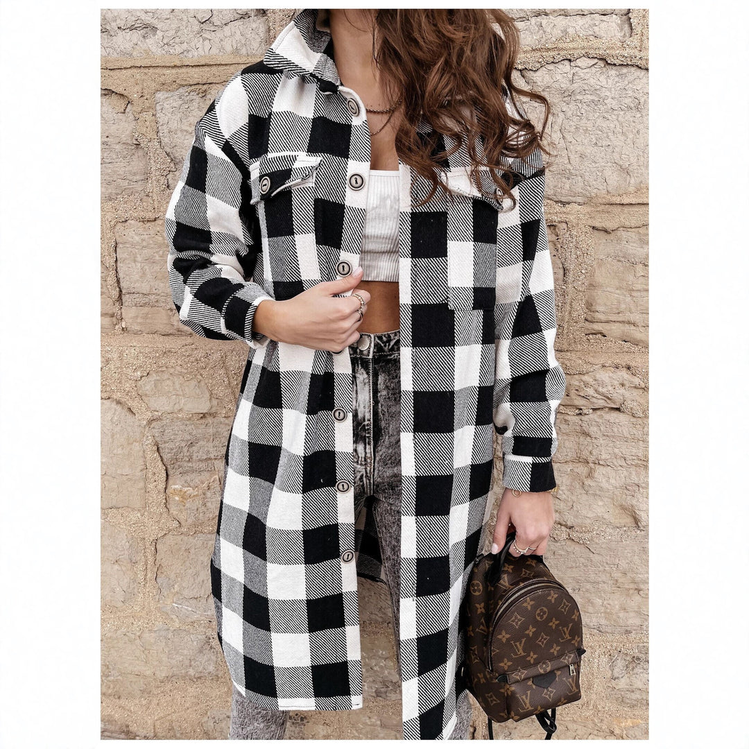 Damer Oversized Rutigt Skjortjacka Mirla-Eva Jonsson