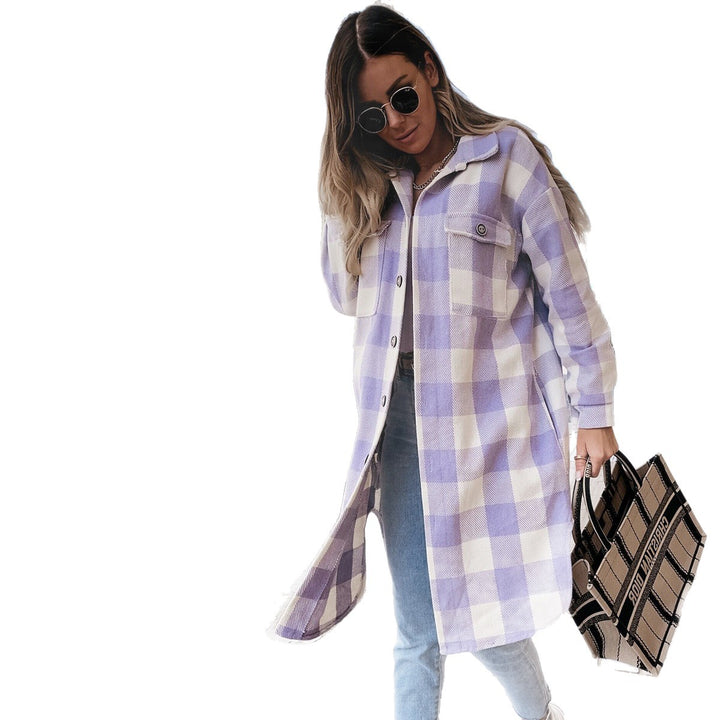 Damer Oversized Rutigt Skjortjacka Mirla-Eva Jonsson