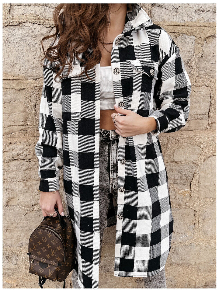 Damer Oversized Rutigt Skjortjacka Mirla-Eva Jonsson