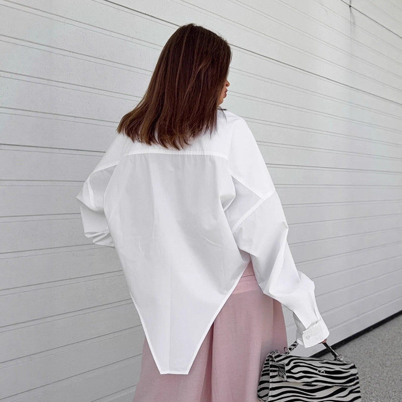 Damer Oversized Skjorta med avslappnad passform och trendiga detaljer Mirla-Eva Jonsson