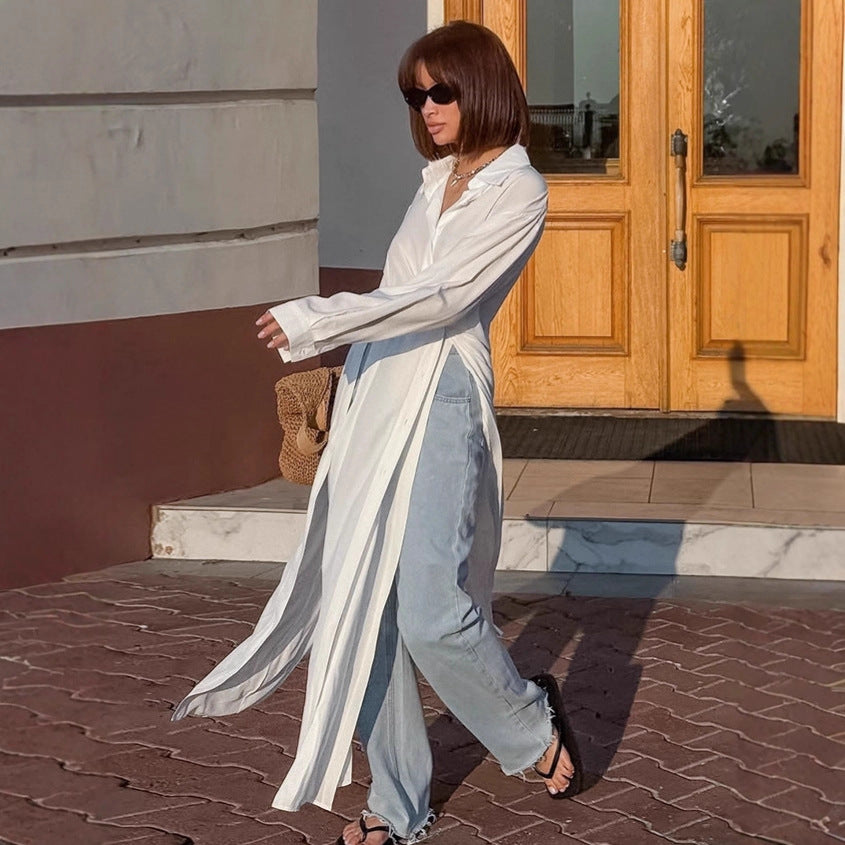 Damer Oversized Skjortblus med unik midja Mirla-Eva Jonsson