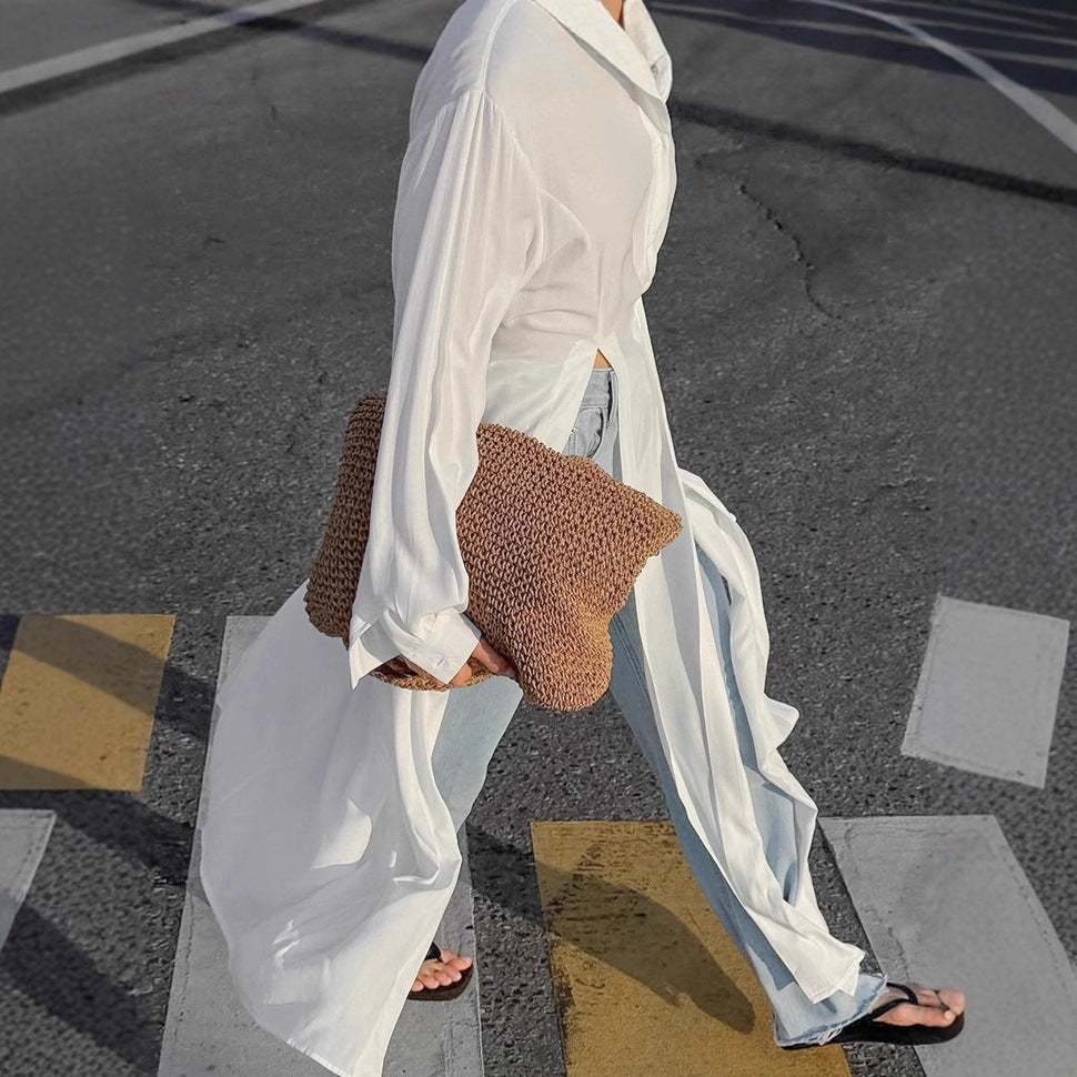 Damer Oversized Skjortblus med unik midja Mirla-Eva Jonsson