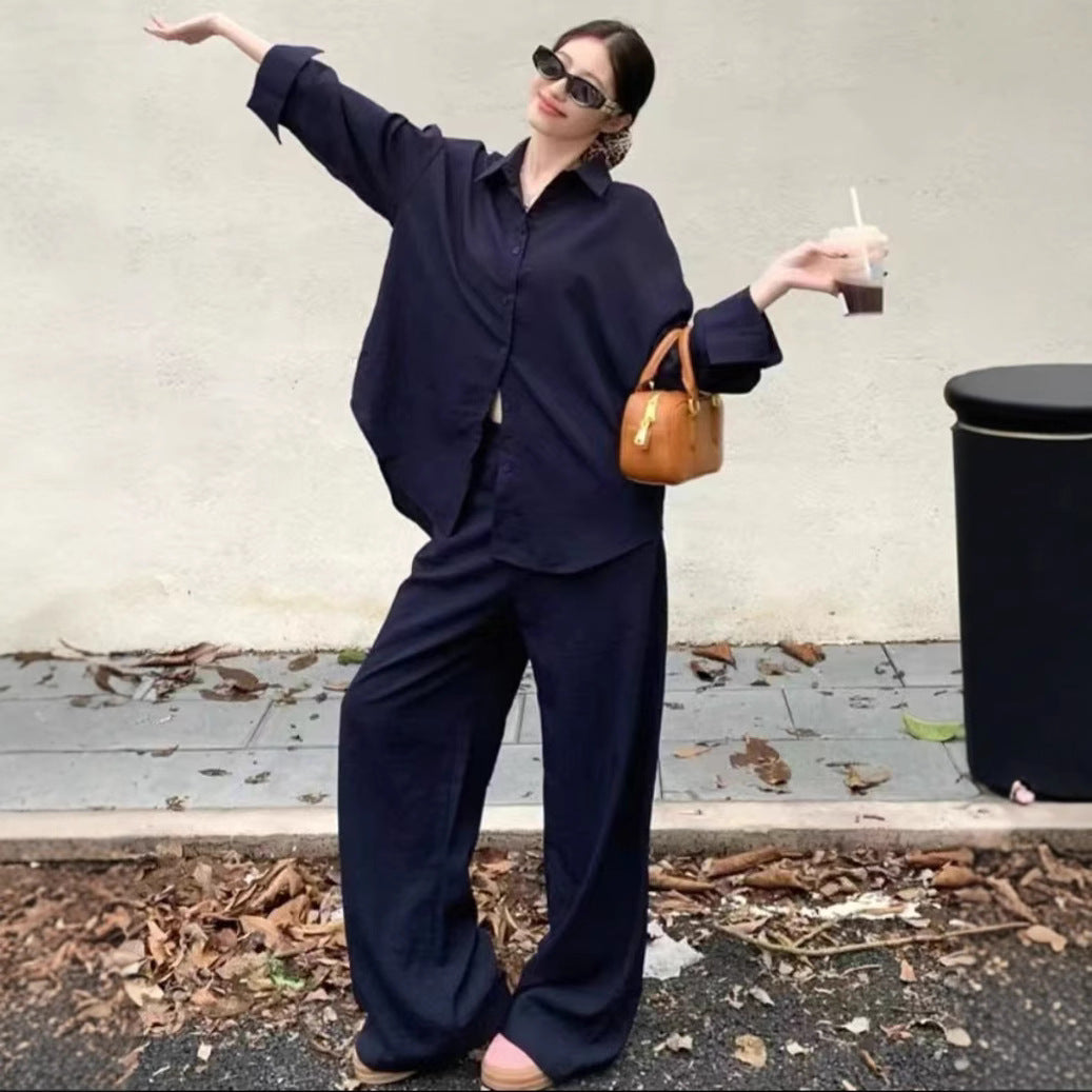 Damer Oversized Skjortblusset med vida byxor Eva Jonsson-Eva Jonsson