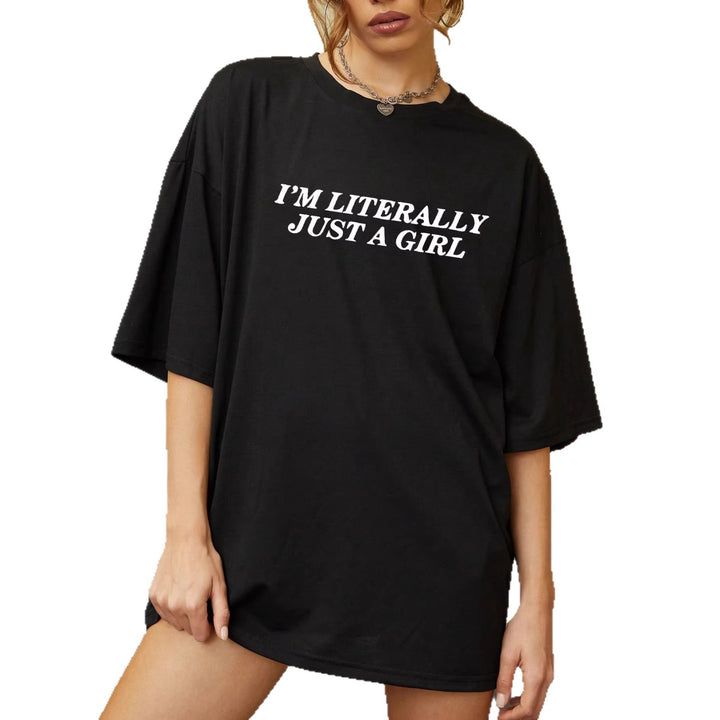 Damer Oversized Statement T-shirt med kreativt tryck Mirla-Eva Jonsson