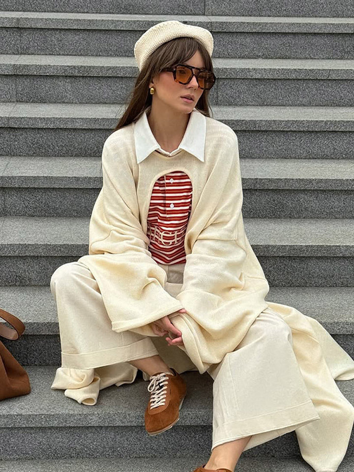 Damer Oversized Stickad Jacka Eva Jonsson-Eva Jonsson