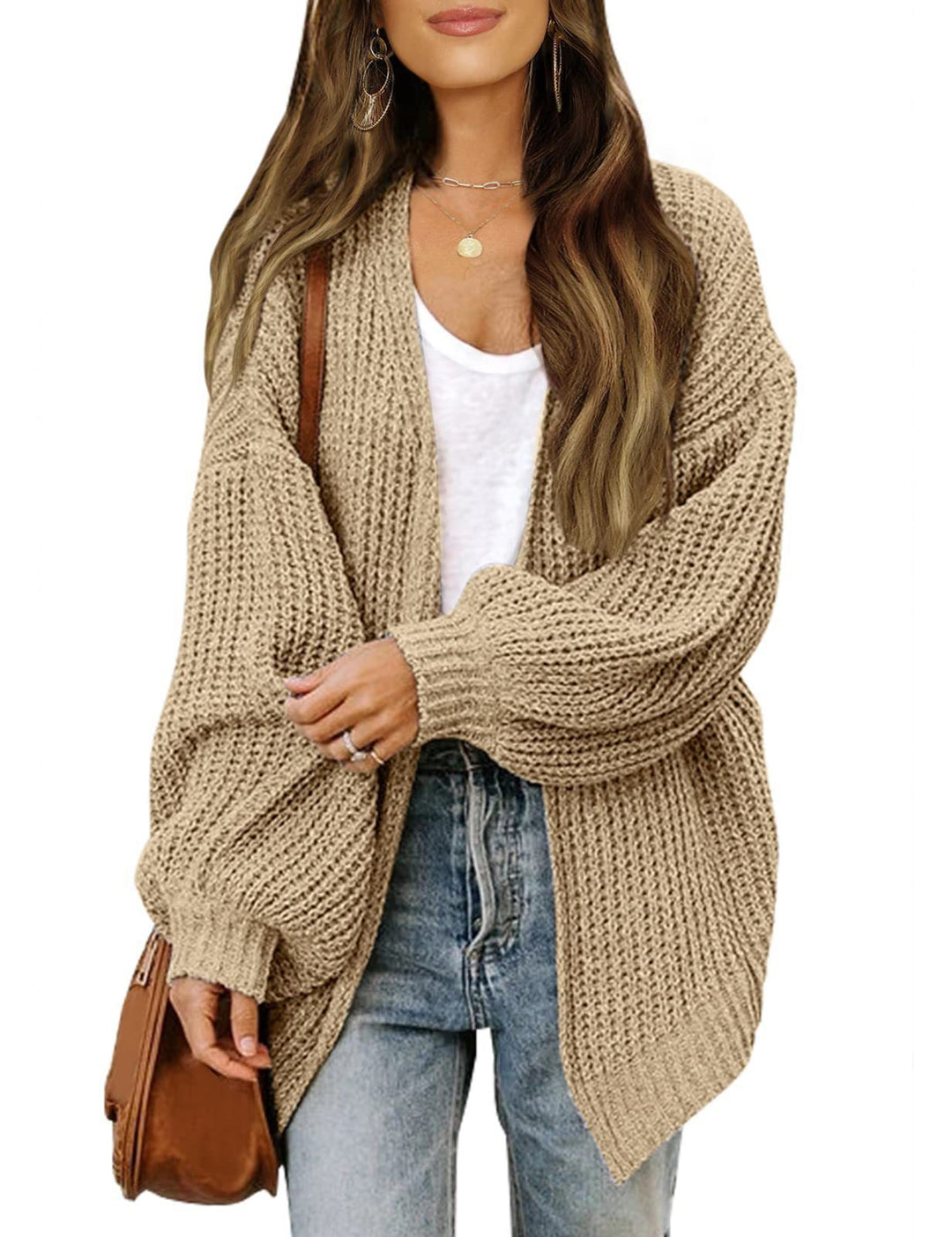 Damer Oversized Stickad Kofta Mirla-Eva Jonsson