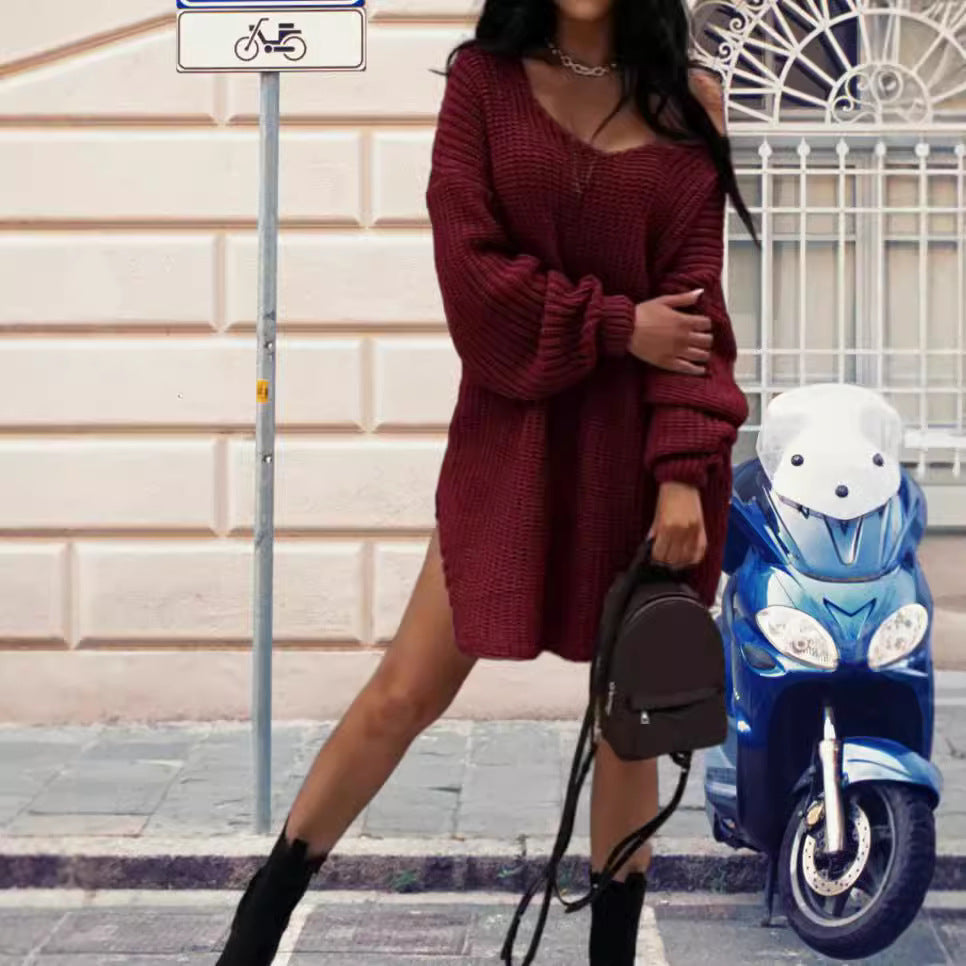 Damer Oversized Stickad Tröja i Avslappnad Design Mirla-Eva Jonsson