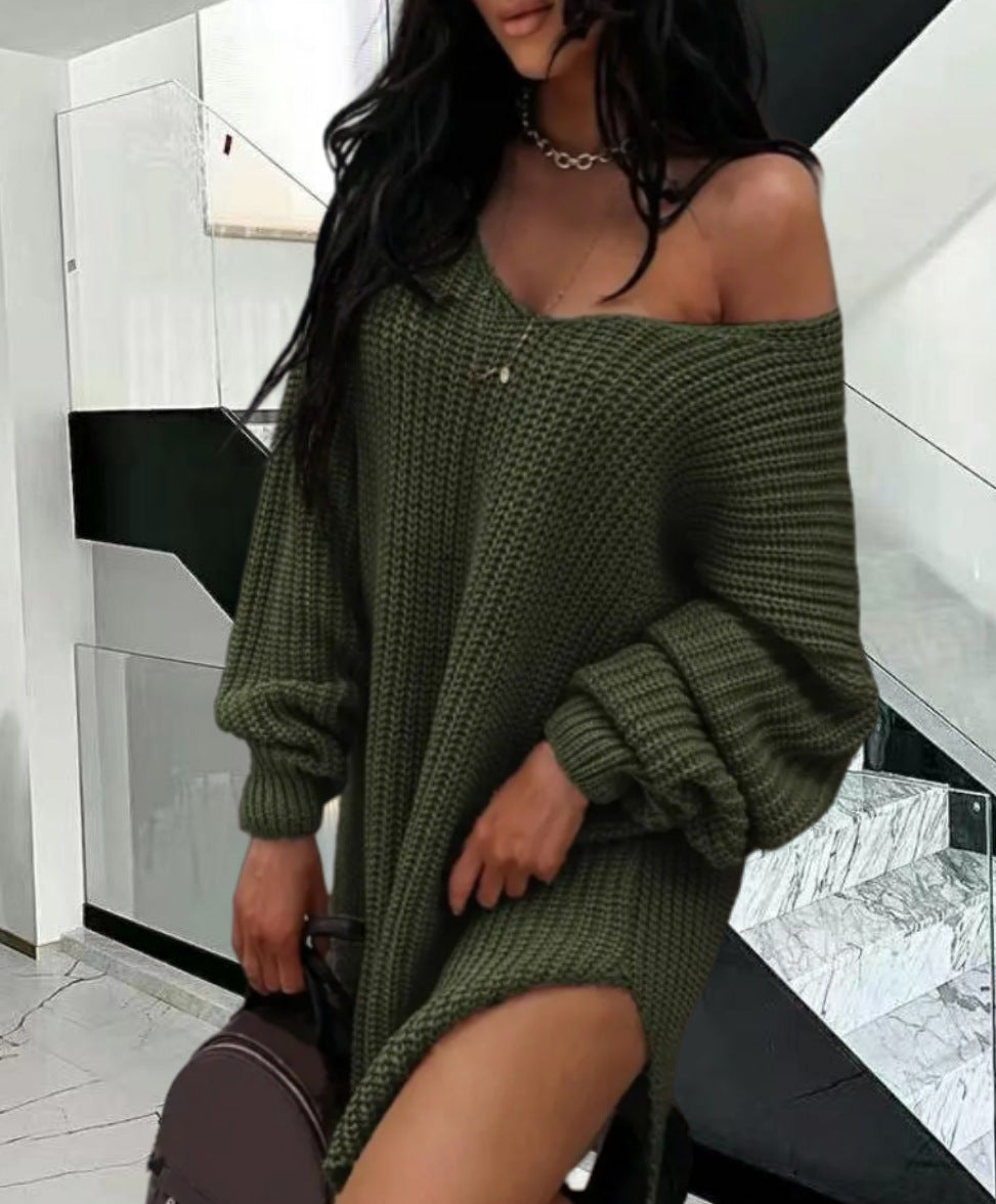 Damer Oversized Stickad Tröja i Avslappnad Design Mirla-Eva Jonsson