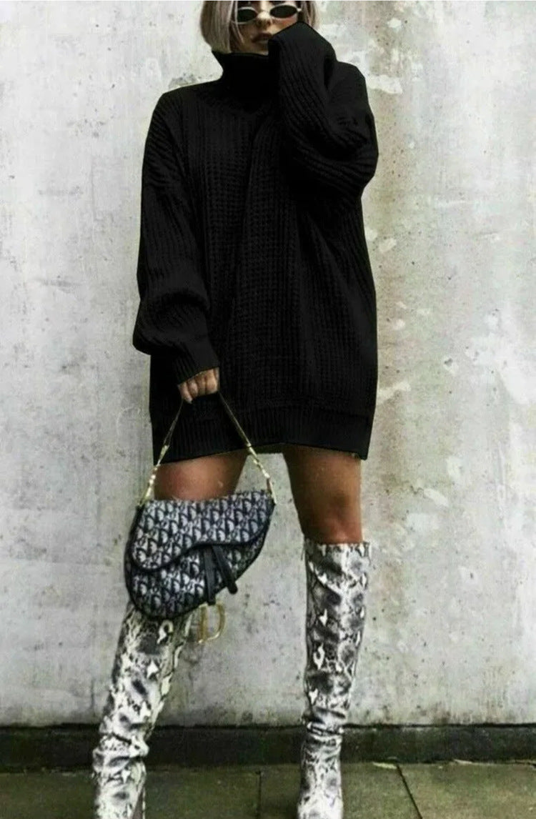 Damer Oversized Stickad Tröja i Modern Vaffelmönster Eva Jonsson-Eva Jonsson