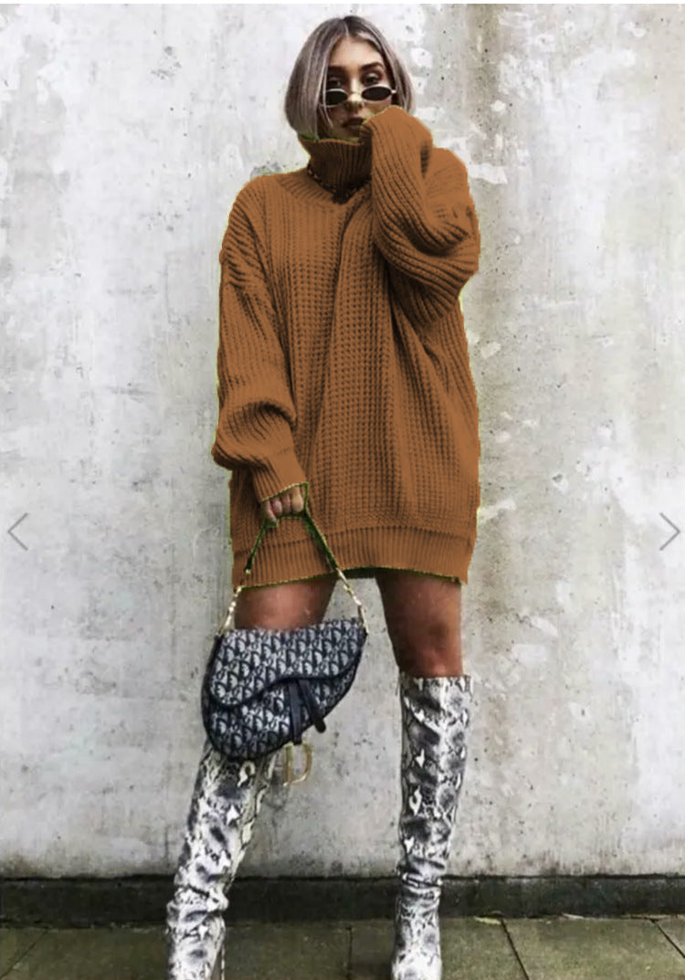Damer Oversized Stickad Tröja i Modern Vaffelmönster Eva Jonsson-Eva Jonsson