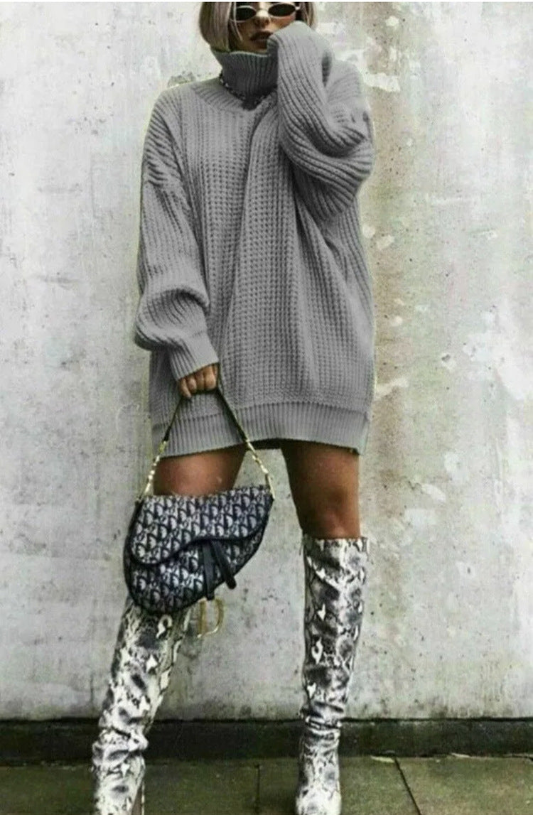 Damer Oversized Stickad Tröja i Modern Vaffelmönster Eva Jonsson-Eva Jonsson