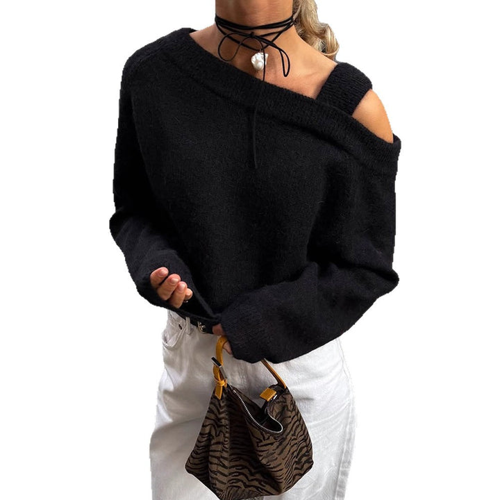 Damer Oversized Stickad Tröja med Cut-Out Ärmhål Eva Jonsson-Eva Jonsson