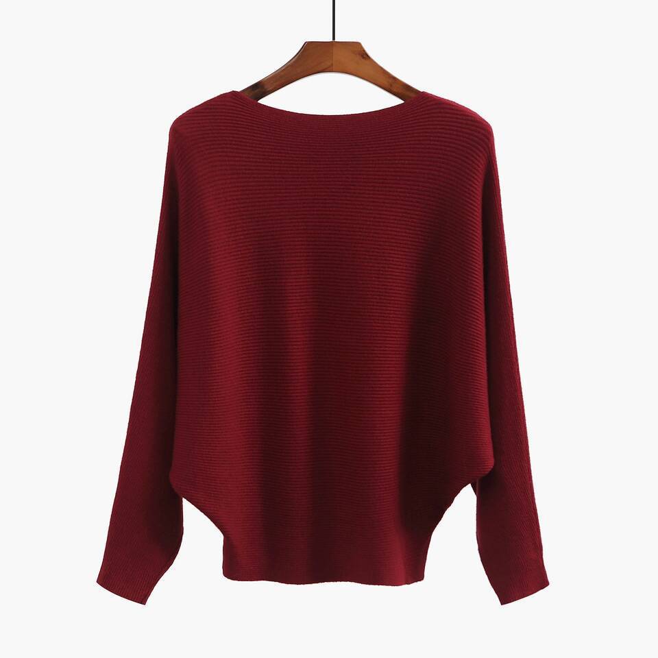 Damer Oversized Stickad Tröja med Raffinerad Ribbdesign och Vid Skärning Mirla-Eva Jonsson