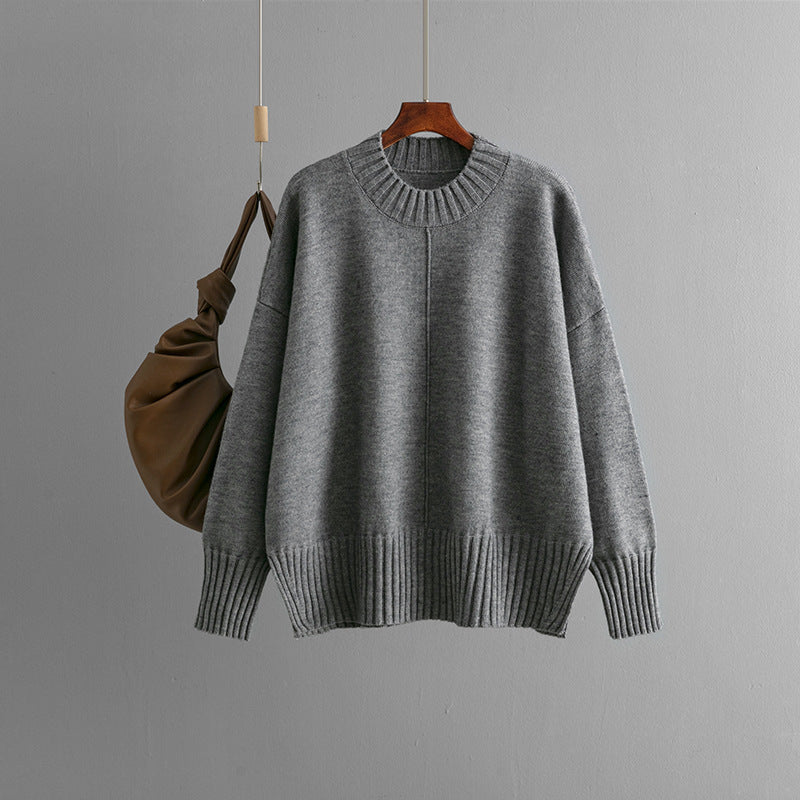 Damer Oversized Stickad Tröja med Ribbad Boande Mirla-Eva Jonsson