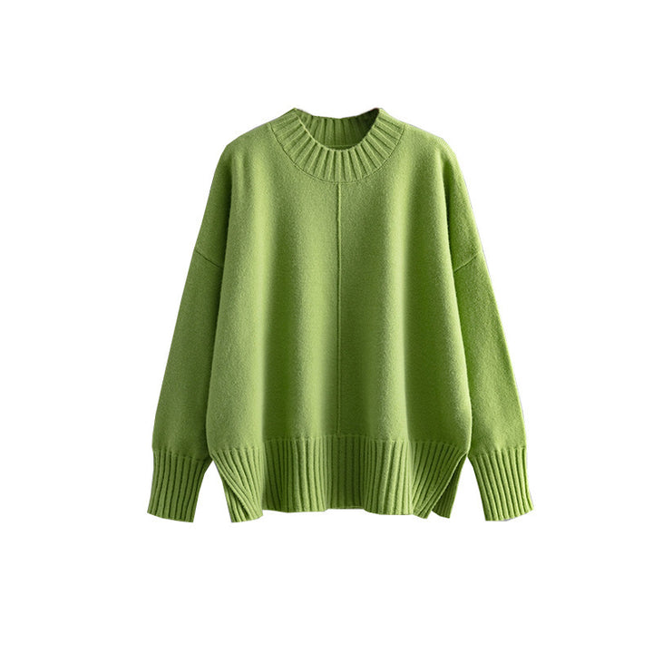 Damer Oversized Stickad Tröja med Ribbad Boande Mirla-Eva Jonsson