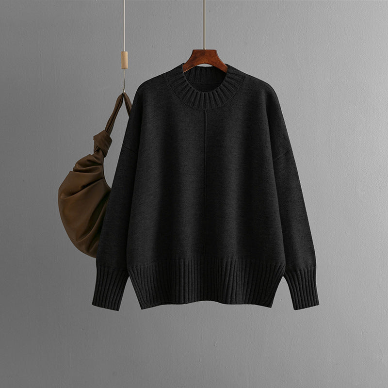Damer Oversized Stickad Tröja med Ribbad Boande Mirla-Eva Jonsson