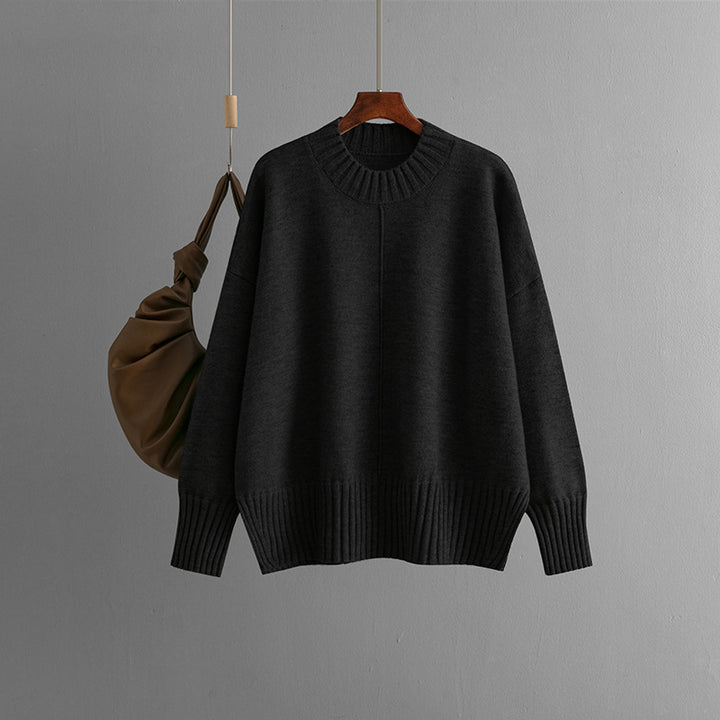 Damer Oversized Stickad Tröja med Ribbad Boande Mirla-Eva Jonsson