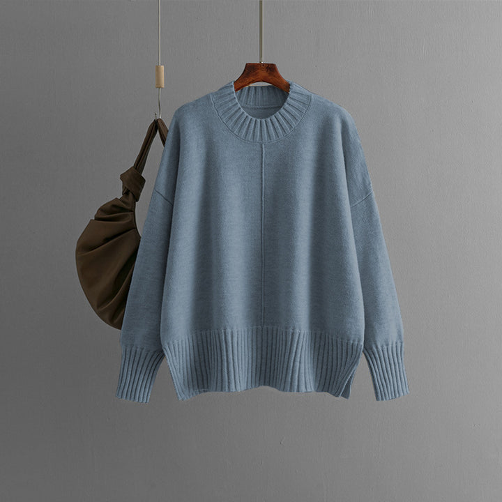 Damer Oversized Stickad Tröja med Ribbad Boande Mirla-Eva Jonsson