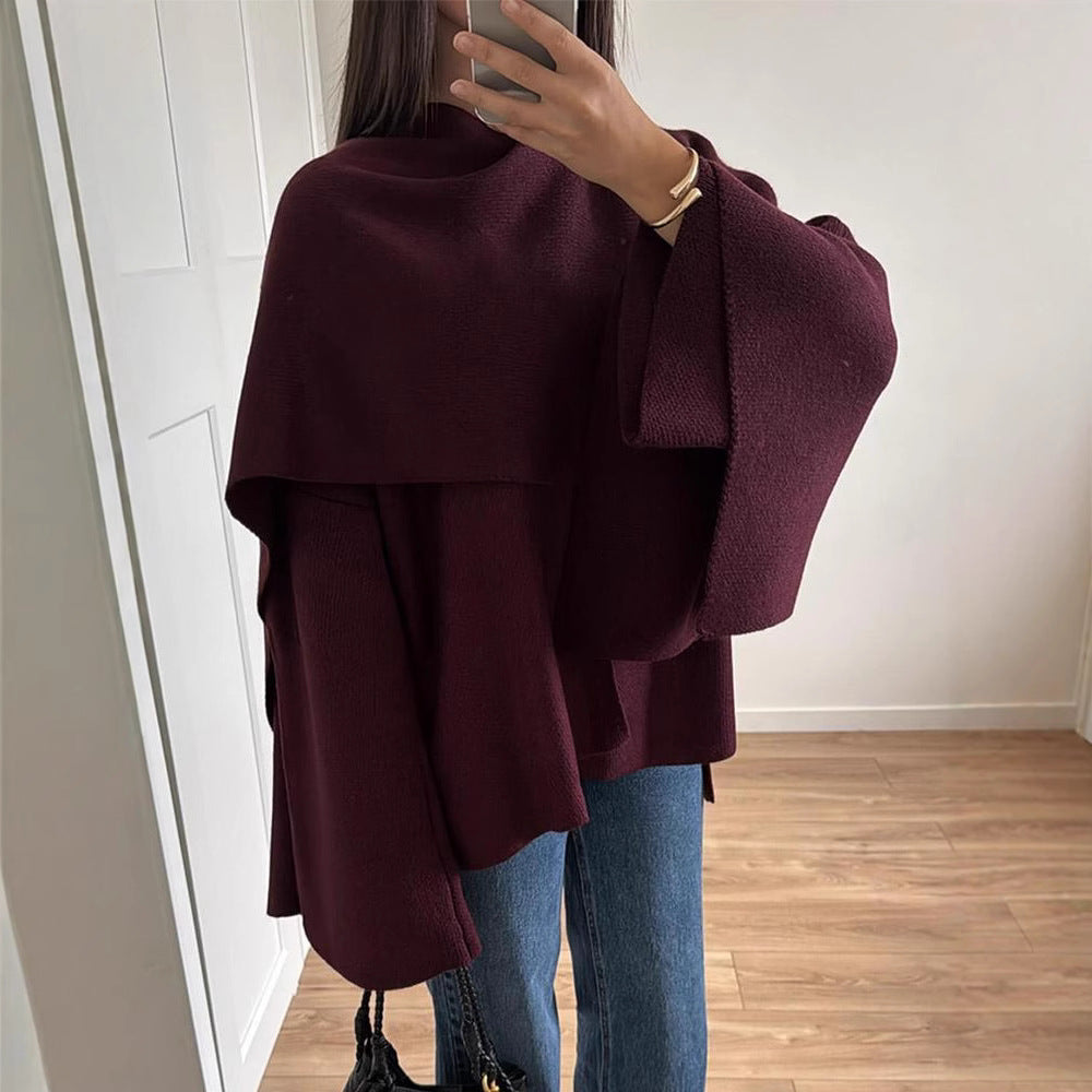 Damer Oversized Stickad jacka med elegant skärning och voluminösa ärmar Mirla-Eva Jonsson