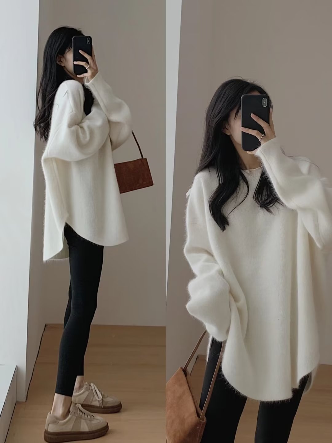 Damer Oversized Stickad tröja med avslappnad passform och mjukt material Mirla-Eva Jonsson