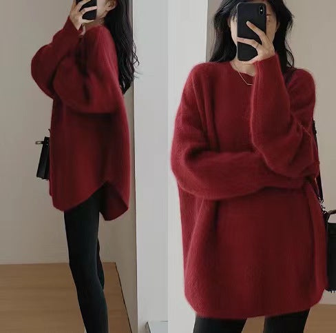 Damer Oversized Stickad tröja med avslappnad passform och mjukt material Mirla-Eva Jonsson