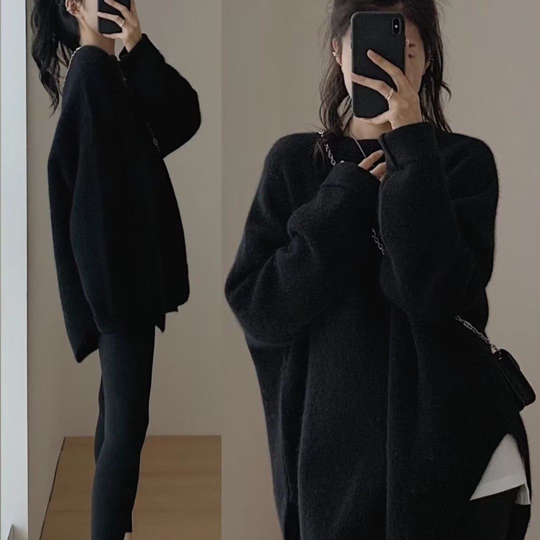 Damer Oversized Stickad tröja med avslappnad passform och mjukt material Mirla-Eva Jonsson