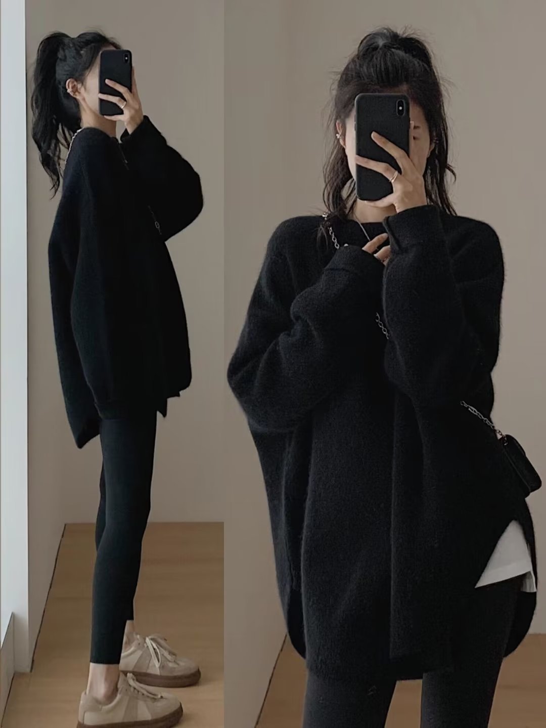Damer Oversized Stickad tröja med avslappnad passform och mjukt material Mirla-Eva Jonsson