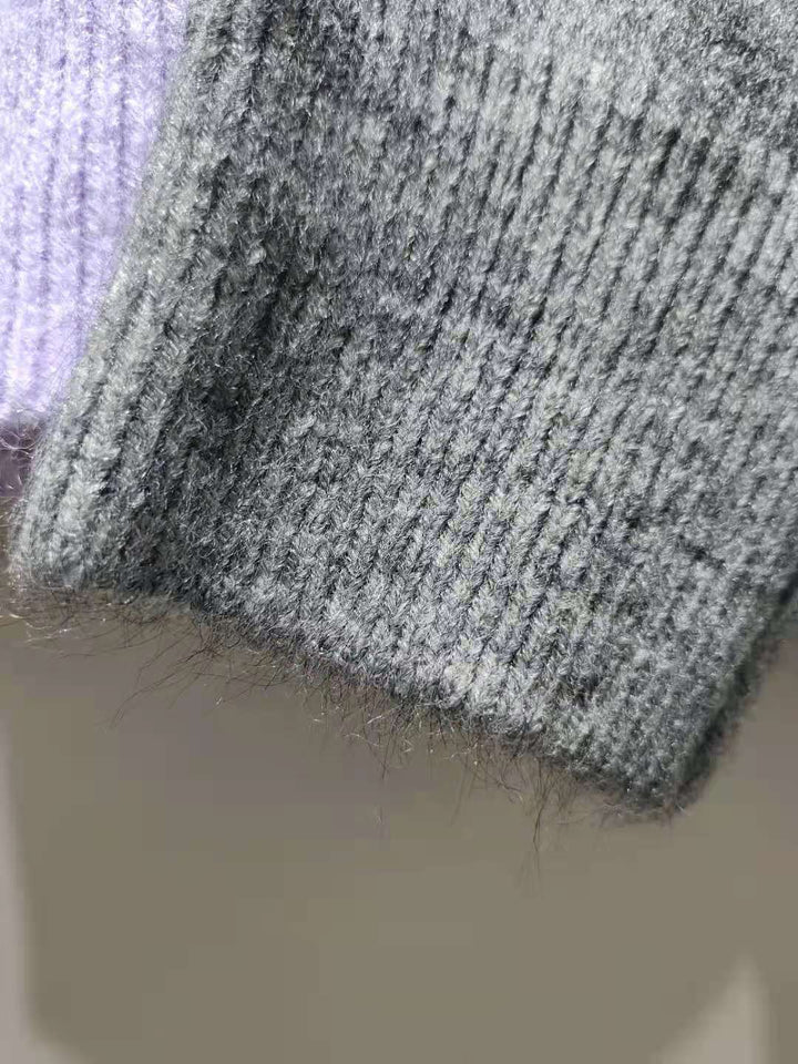 Damer Oversized Stickad tröja med hög krage och mjuka ärmar Eva Jonsson-Eva Jonsson