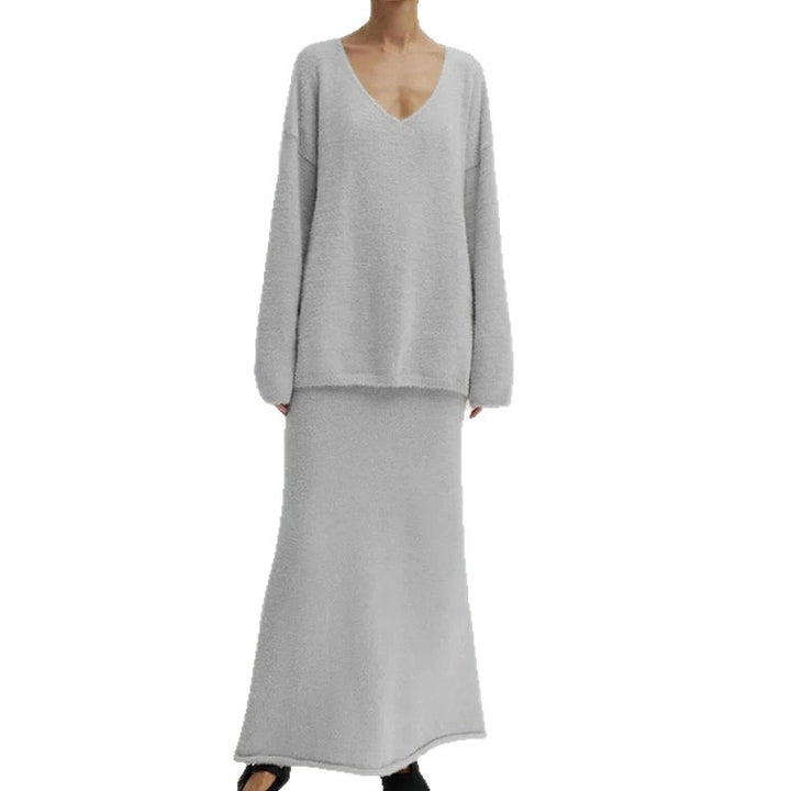 Damer Oversized Stickad tröja med hög midja och sidnaht Mirla-Eva Jonsson