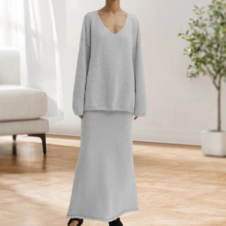 Damer Oversized Stickad tröja med hög midja och sidnaht Mirla-Eva Jonsson